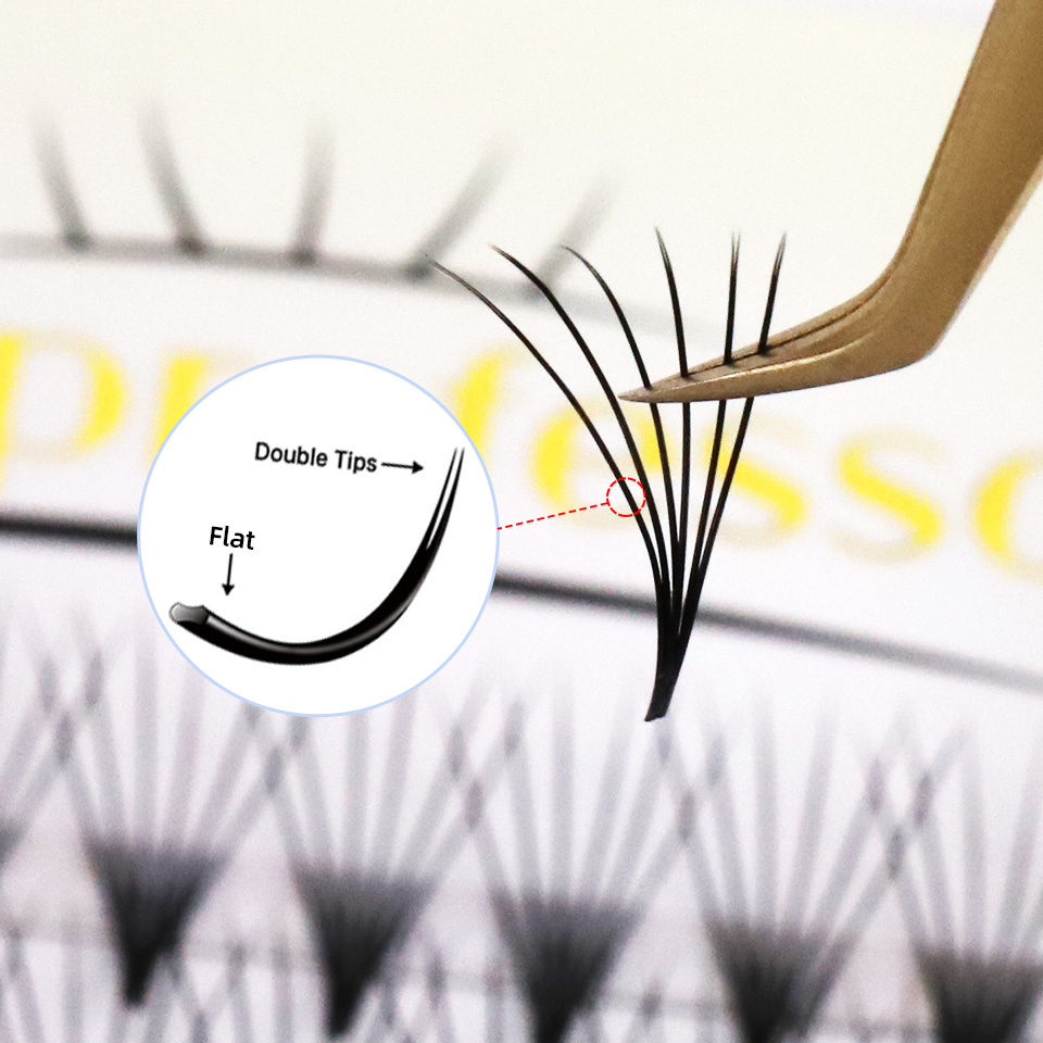 Eyelash Extension Supernatural - Düz Hazır Fanlar İnce Kök Kirpik