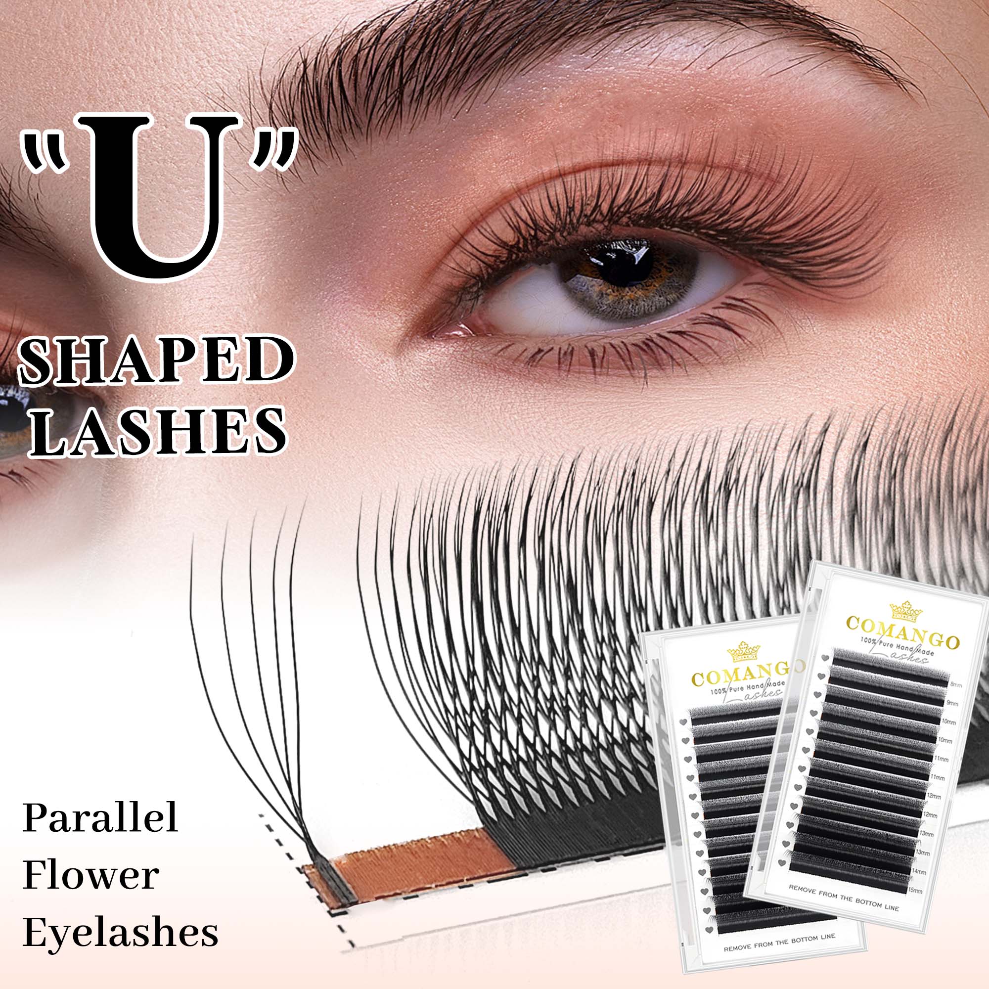 CoMango mix8-15mm U şekilli 3/ - Eyelash Extension Supernatural incelemesi ve fiyatı